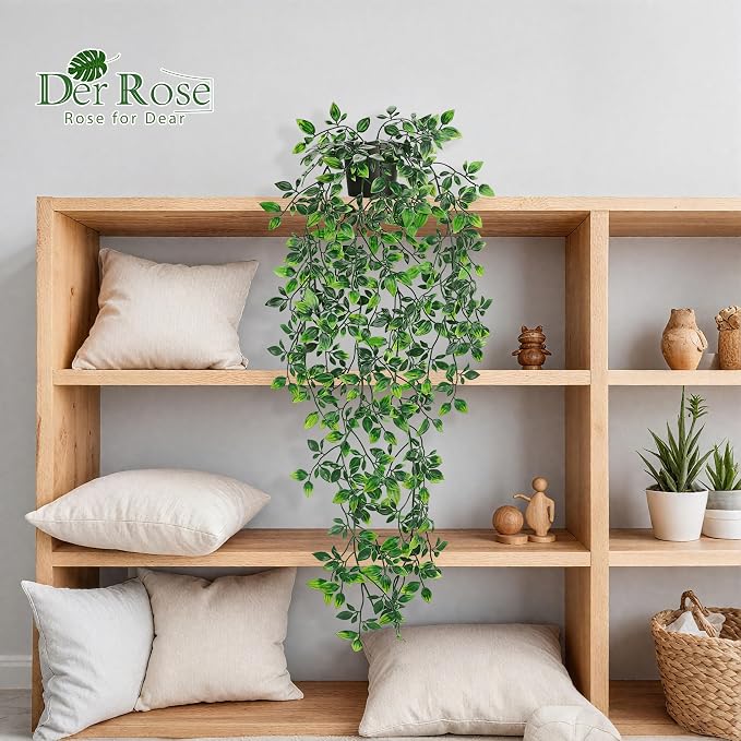 Der Rose 34" Fake Hanging Plant Artificial - Image 9