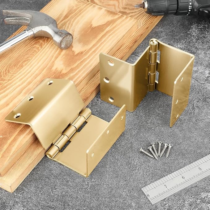 12 Pack Gold Offset Hinges 3.5 Inch Expandable Door Hinges Heavy Duty - Image 5
