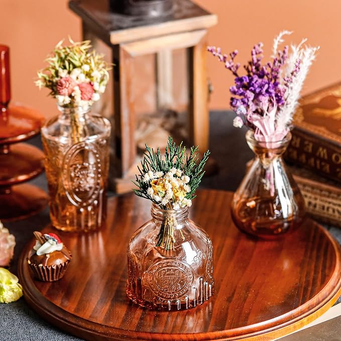 Der Rose 30pcs Glass Bud Vases, Amber Vases - Image 6