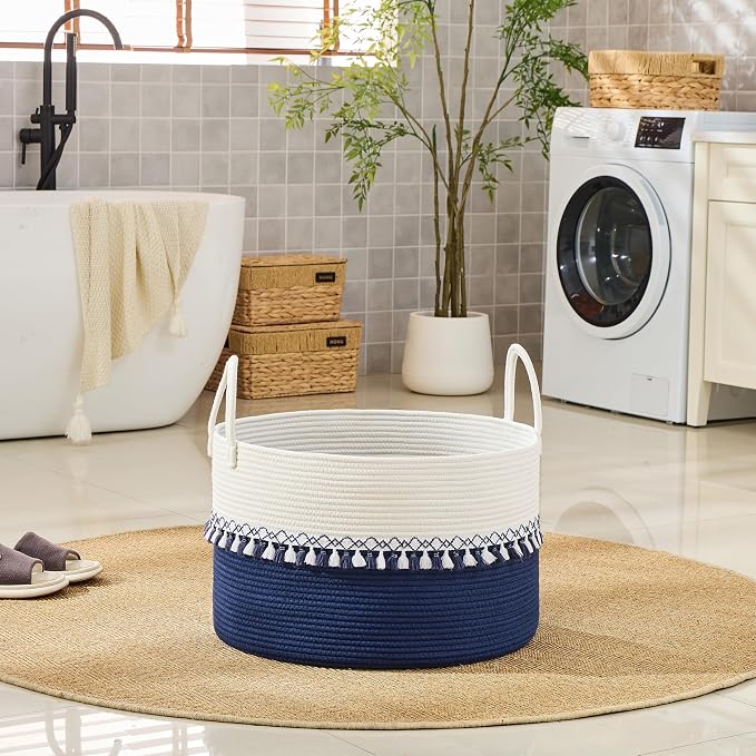 KAKAMAY Large Blanket Basket - Image 6
