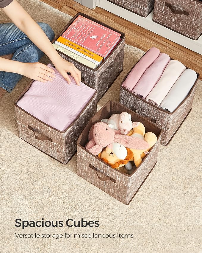 SONGMICS Storage Cubes, 11-Inch Foldable Closet Organizers | Non-Woven Fabric - Image 8
