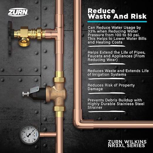 Zurn Wilkins 34-NR3XLDU 3/4" NR3XL Pressure Reducing Valve - Image 4