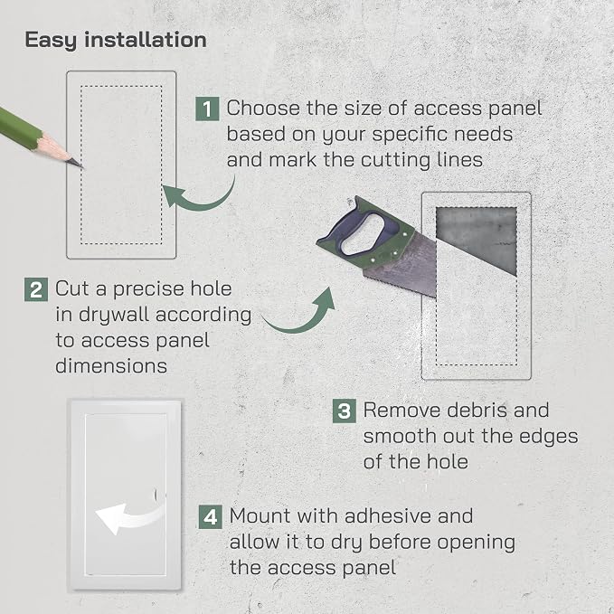 Vent Systems Access Panel for Drywall 6 x 12 Inch - Image 4