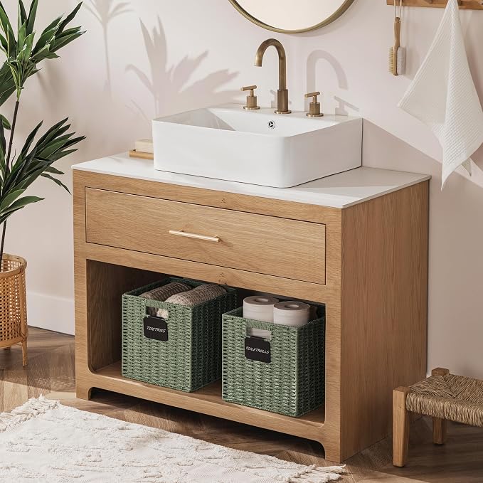 UBBCARE 4 Pack Wicker Basket, 12×12 Storage Cubes - Image 6