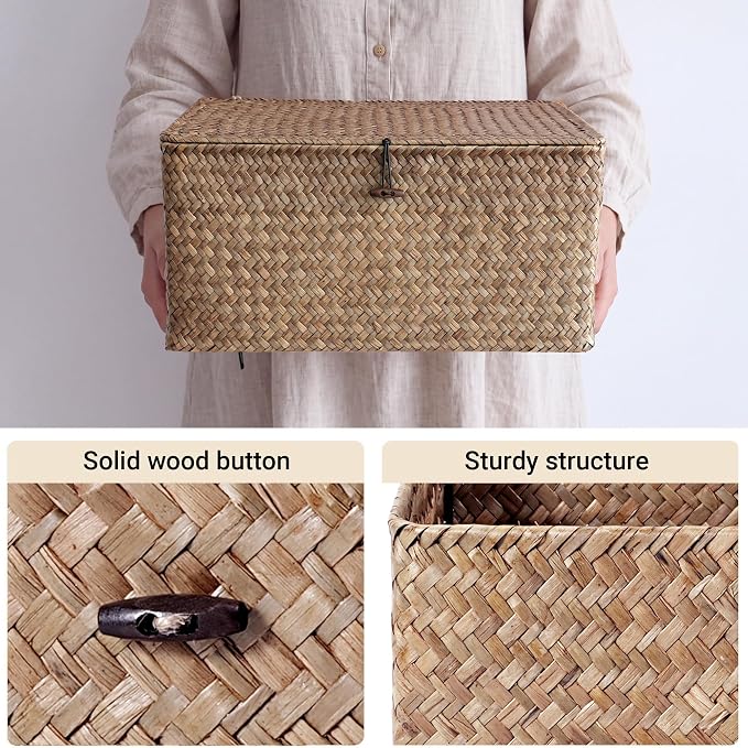 Nonam Seagrass Storage Large Basket - Image 2