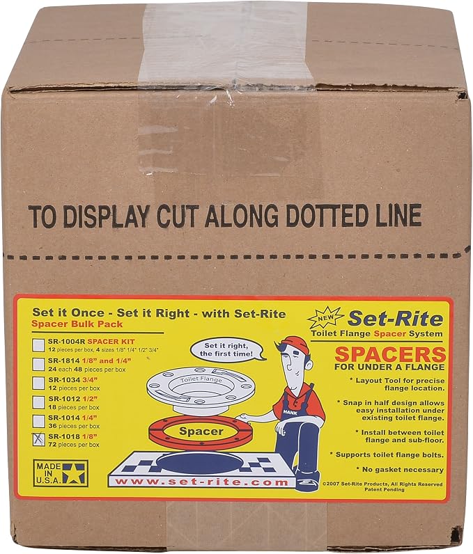 Oatey 43413 Set-Rite Red Toilet Flange Spacer, 1/8 in. - Image 4