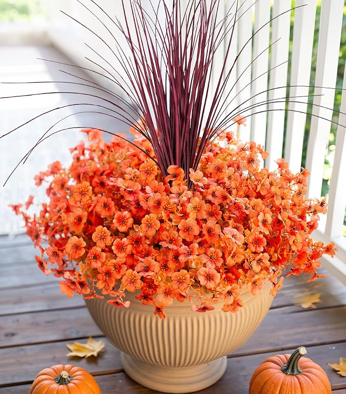 Artificial Fall Flowers Faux Mums - Image 3