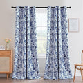 H.VERSAILTEX Blackout Curtains 96 Inch Length 2 Panels Set Floral Print Curtain by HVERSAILTEX