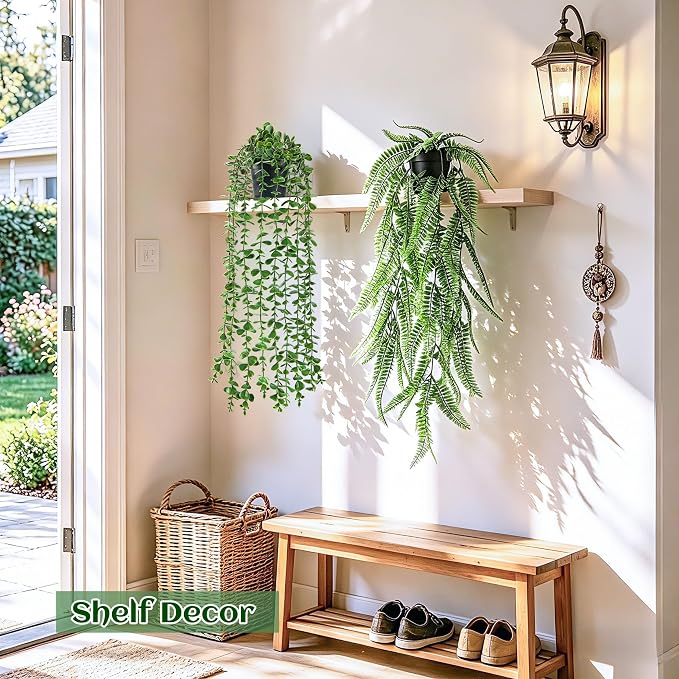 Der Rose 4Pcs Fake Hanging Plants - Image 6