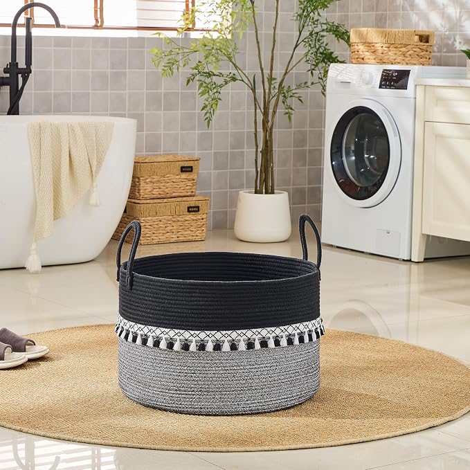 KAKAMAY Large Blanket Basket - Image 6