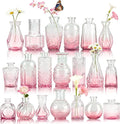 Der Rose 20pcs Glass Bud Vases, translucent glass, vintage etched patterns by DerRose