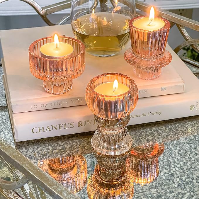 Kate Aspen Glass Taper Candle Holder Set of 6 - Image 8