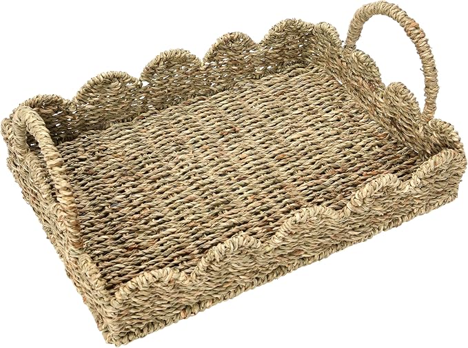 Household Essentials Seagrass Decorative Tray - Image 5