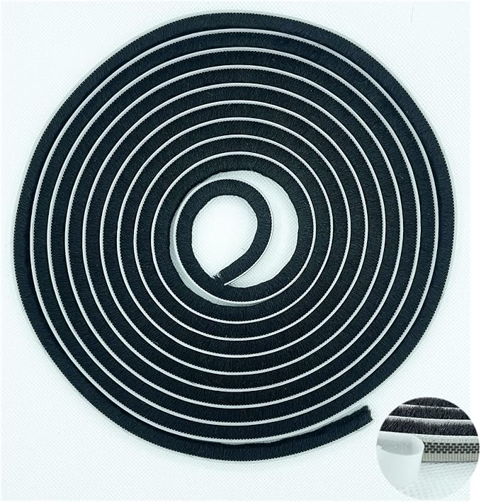 Weather Stripping Brush for Sliding Windows/Doors Frame Side, Pile Self by Zhilokdor