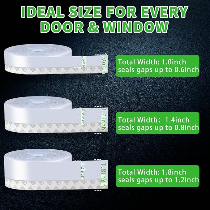 Weather Stripping Door Seal 100% Silicone, 33ft Strong Adhesive, Flexible - Image 7