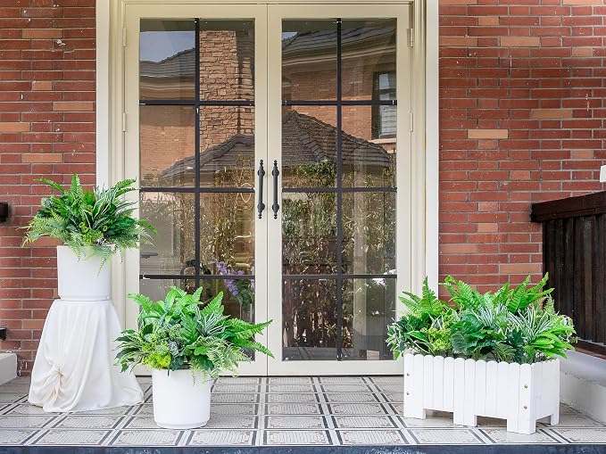 14PCS Artificial Plants Outdoor, Faux Fern Flower Greenery Stem - Image 5