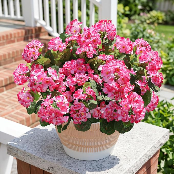 Artificial Geranium Fake Flowers - Image 8