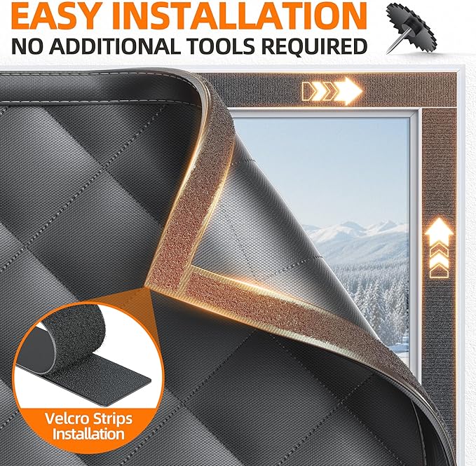 Window Insulation Kit for Winter 31"x57" Cold Weather Thermal Curtain - Image 4