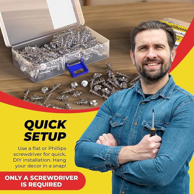 Double-Headed Wall Screw Anchors Picture Hooks - Image 7