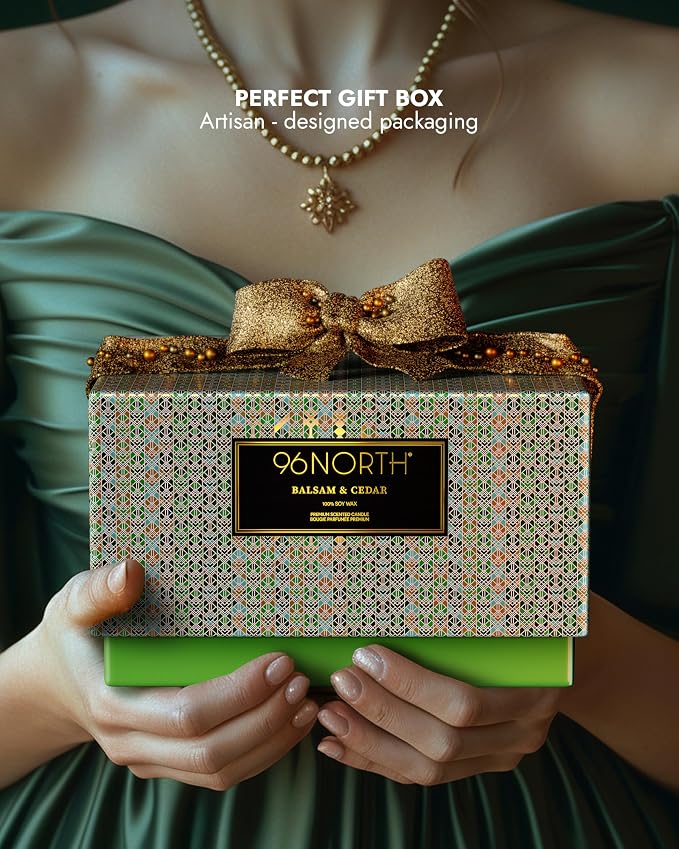 Luxury Candle Balsam & Cedar Scented | Large 3-Wick Jar Candle | Up to 40 Hours - Image 6