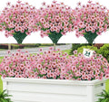24 Pcs Artificial Flowers for Outdoor, Plastic Fake Flowers Decor, Artificial by Lnoicy