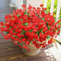 Artificial Flowers for Outdoors Fake Plants Outside Decoration, 12 Bundles Silk by HyeFloraartificialflowers