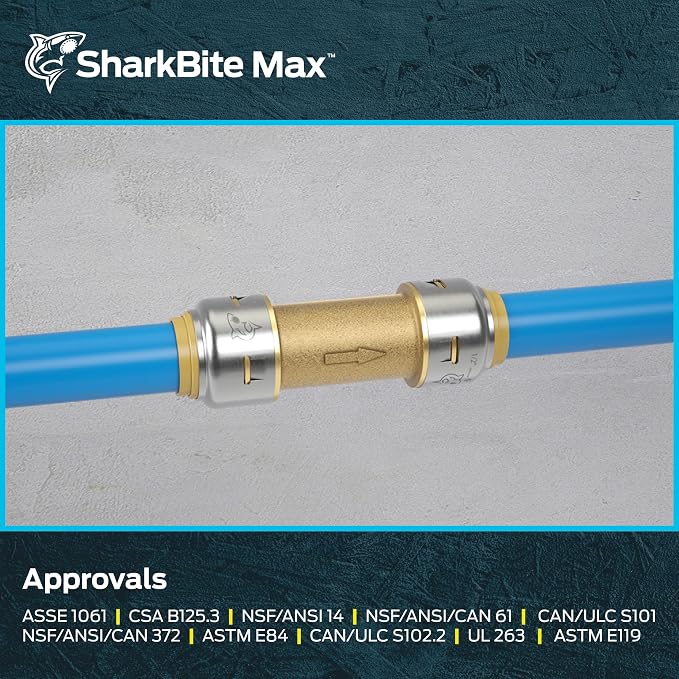 SharkBite Max 3/4 Inch Check Valve, Push to Connect Brass Plumbing Fitting - Image 6