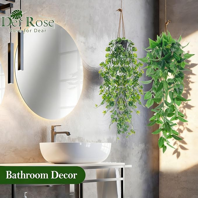 Der Rose 8Pcs Artificial Hanging Plants - Image 6