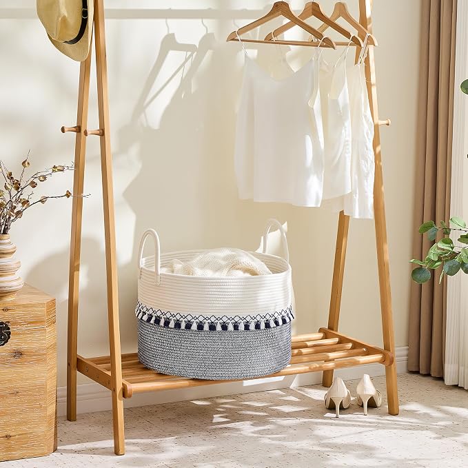 KAKAMAY Large Blanket Basket - Image 5