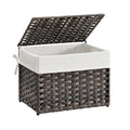 SONGMICS Storage Basket with Lid, Woven Blanket Storage Bin with Handles by Unknown