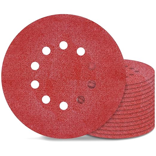 9 Inch 10 Holes Sanding Disc 80 Grit Drywall Sandpaper 15pcs by Awutzut