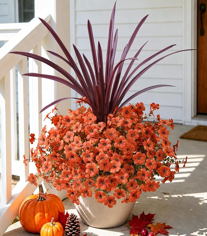 florisso Artificial Fall Flowers Fake Mums by florisso