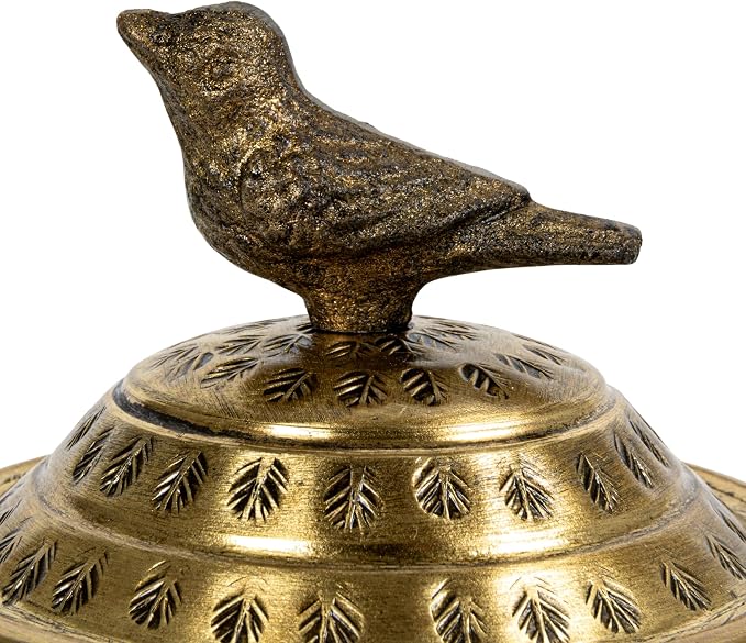Round Hammered Metal Container - Image 5