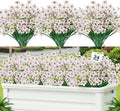 24 Pcs Artificial Flowers for Outdoor, Plastic Fake Flowers Decor, Artificial by Lnoicy