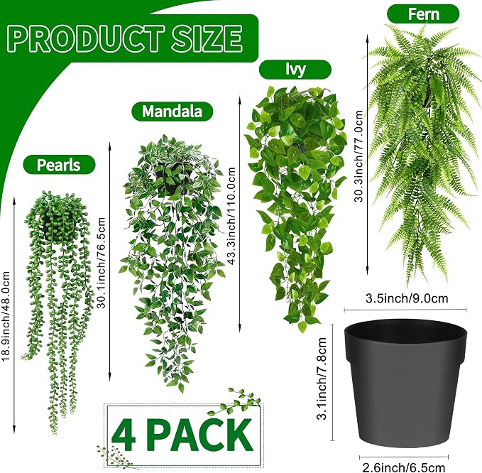 Palonu Artificial Hanging Plants - Image 2