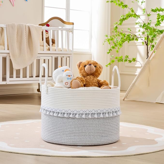 KAKAMAY Large Blanket Basket - Image 2