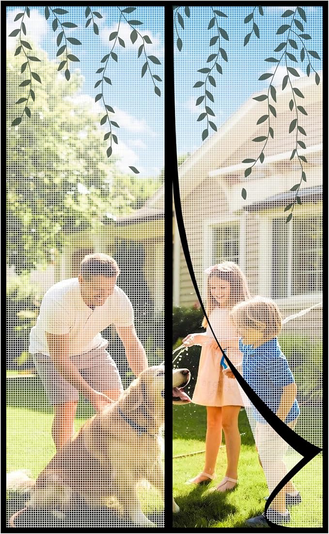 Magnetic Screen Door, Door Screen Magnetic Closure-Keeps Bugs Out Let Breeze in by Welcometobuy