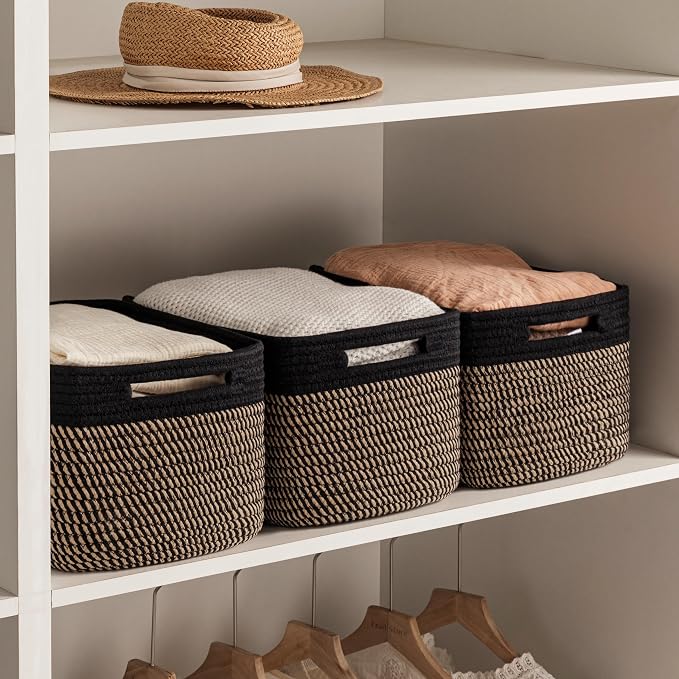 4 Pack Storage Baskets for Organizing, Woven Baskets for Shelves - Image 6