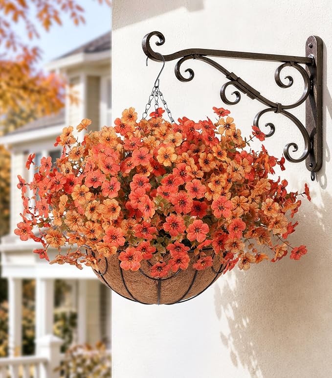 Artificial Flowers with Hanging Basket Planter - Image 8