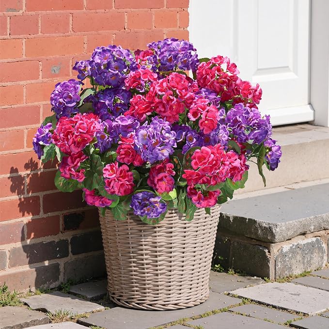 Artificial Geranium Fake Flowers - Image 3