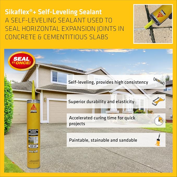 SIKA Sikaflex Self Leveling Sealant, Polyurethane, 29 fl oz, Waterproof - Image 4