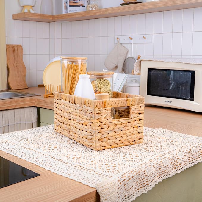 M4DECOR Set of 6 Rectangular Wicker Storage Baskets - Image 4