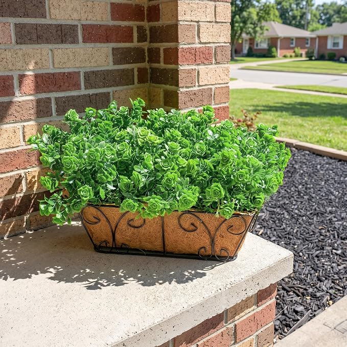 Artificial Fake Outdoor Plants for Spring Summer Decoration, 12 Bundles Fake - Image 2