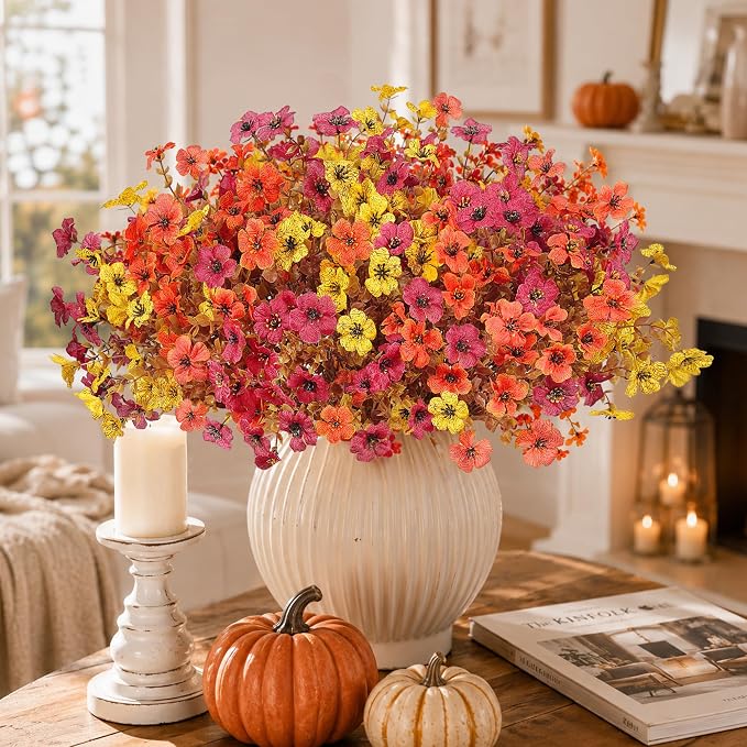 Artificial Fake Mums Flowers Plants - Image 5