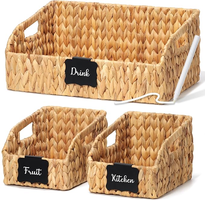 Pantry Baskets and Organizers, Large Wicker Baskets by Unknown