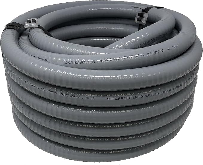 1-1/4" Dia Flexible Non-metallic Liquid-Tight Electrical Conduit Type B by Sealproof