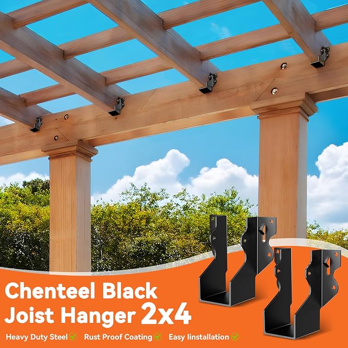 50 Pcs Black 2x4 Joist Hanger, LU24 18 Gauge Double Shear Face Mount Joist - Image 7