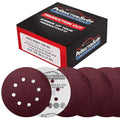ProductionShop Premium 5" Red 8-Hole Pattern 100 Grit Sanding Discs, Box of 50 by ProductionShop