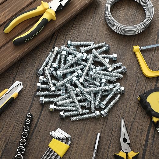 Tandefio 150 Pack 5/16 x 2 Concrete Anchors and Screw Kits Galvanized | Large - Image 7
