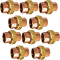 10-Pack 2-Inch Copper Union CxC Sweat Connection, Made in USA, Certified Safe by PROCURU